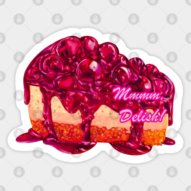 Cheesecake! Mmm Delish! Sticker by KO-of-the-self